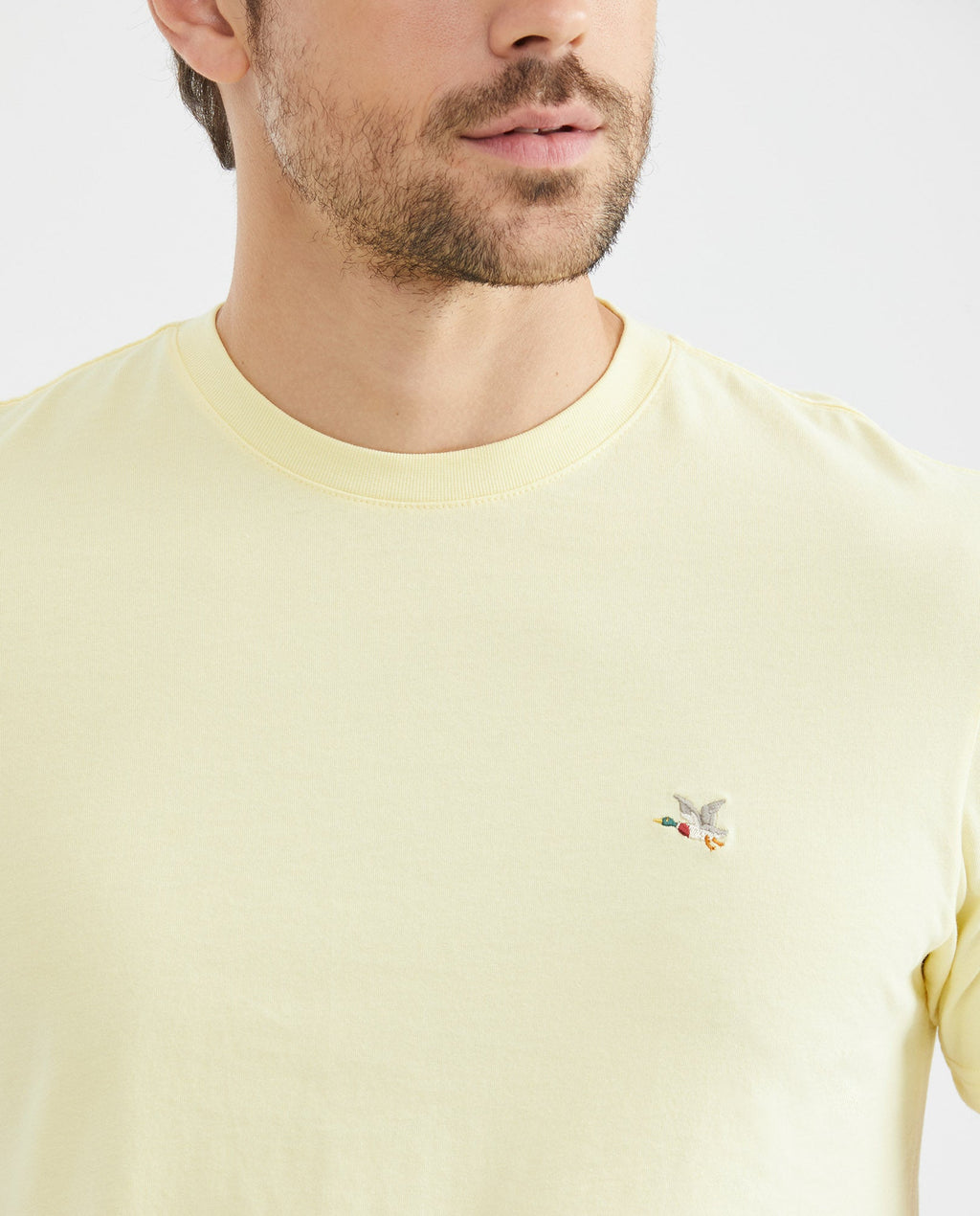 Men's Slim Fit Crew Neck T-Shirt Chest Chevignon Duck 100% Cotton - 3