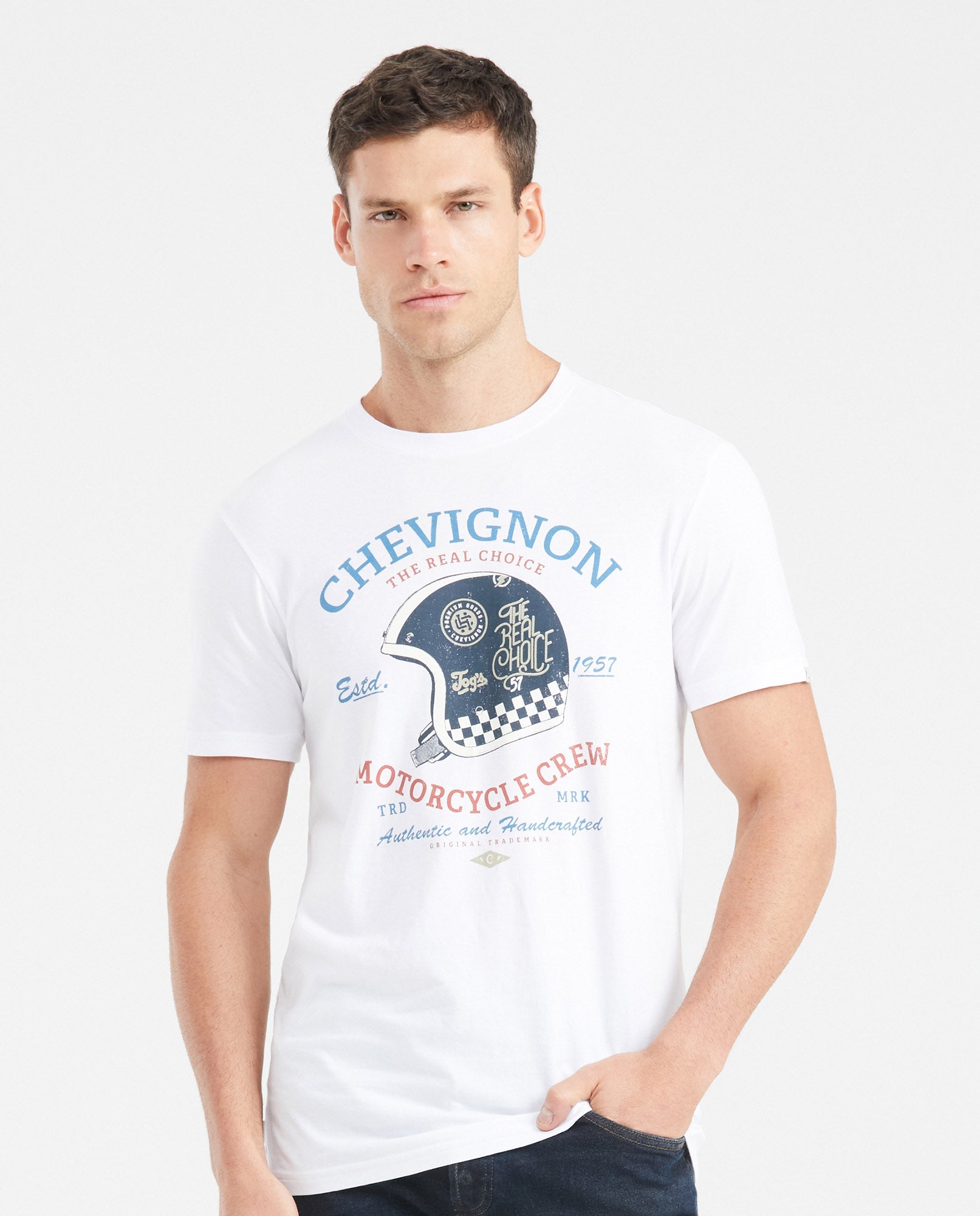 Men's Slim Fit Graphic T-Shirt Print Front Side Details 100% Cotton - 1