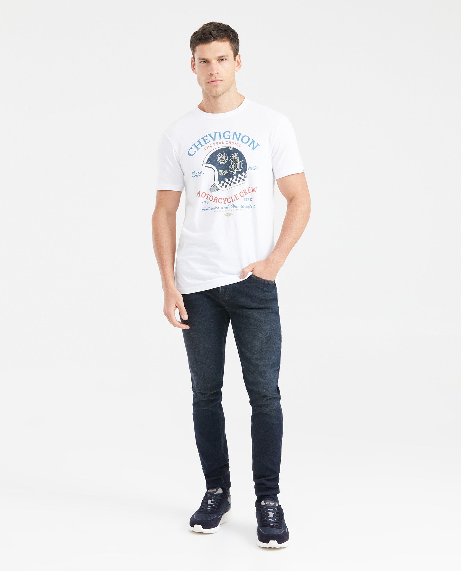 Men's Slim Fit Graphic T-Shirt Print Front Side Details 100% Cotton - 6