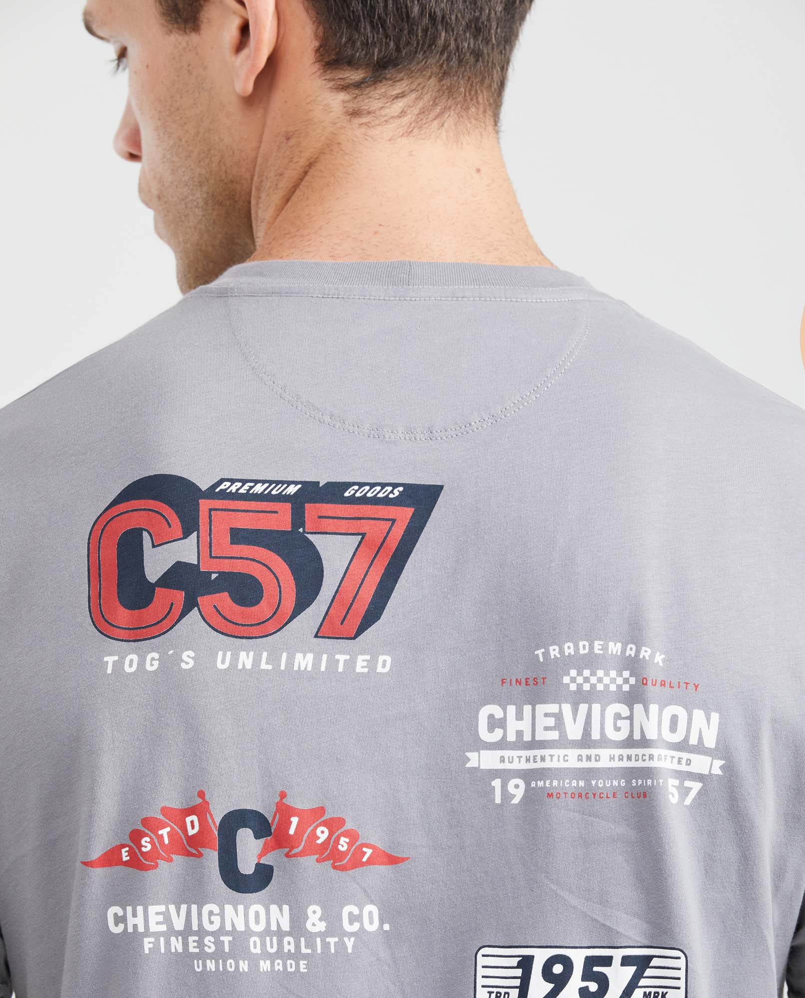 Men's Classic Fit Graphic T-Shirt Front-Back Print in Cotton - 5