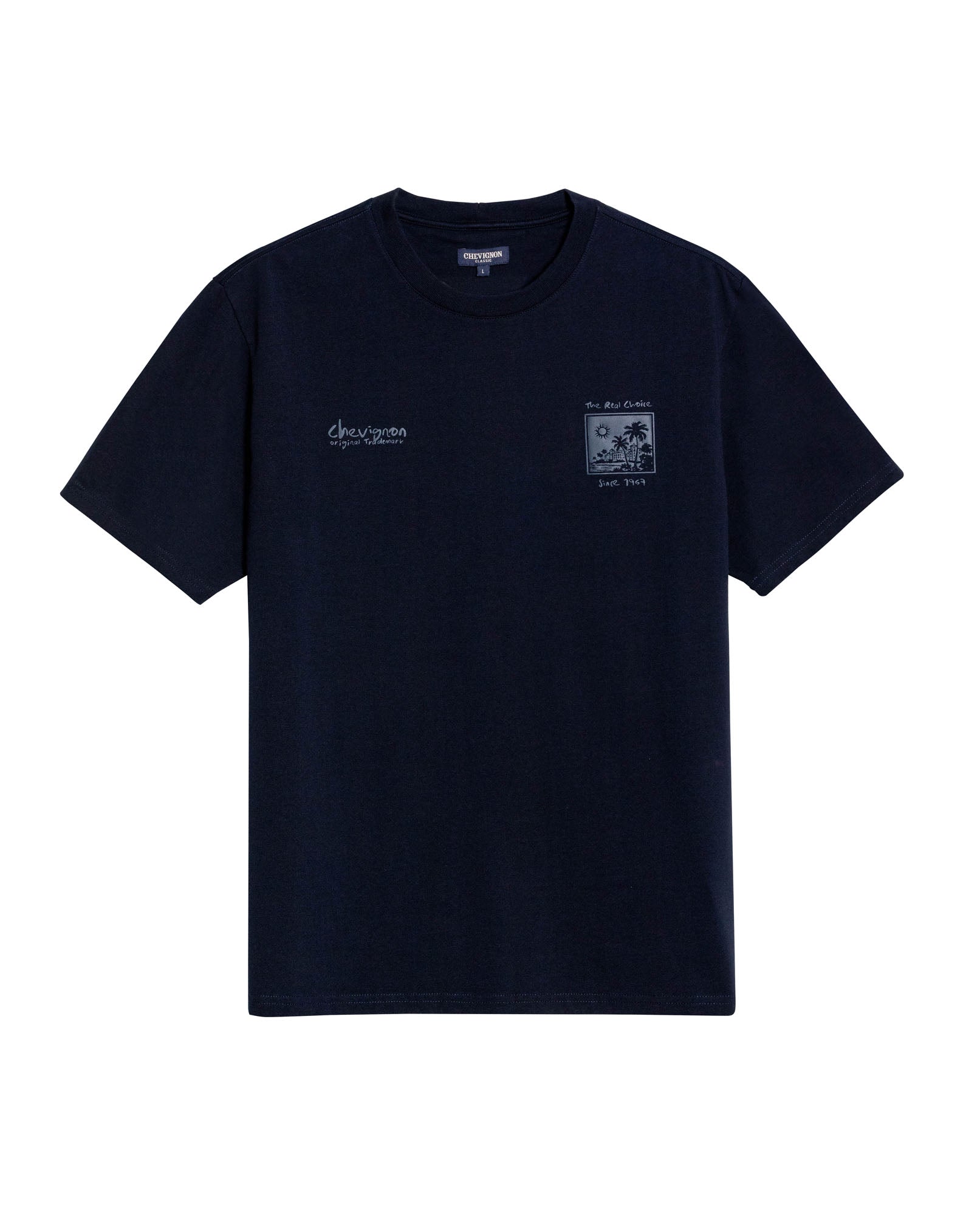 Mens T-Shirt Classic Fit Short Sleeve Cotton Jersey Polonia Front Back Graphics Heavy Rib Collar - Blue 63_641H005_AZU193924_3