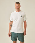 Mens T-Shirt Slim Fit Short Sleeve Cotton Polyester Waffle Texture Chest Embroidery Overlay Label - Raw 63_641H006_CRU110606_0