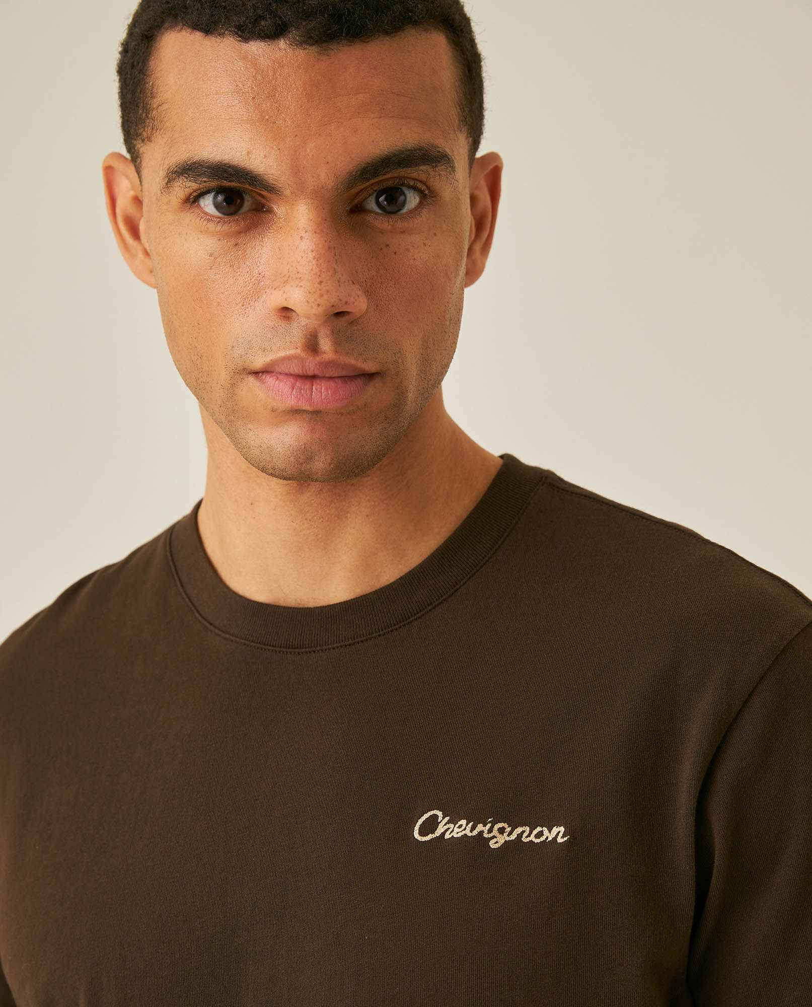 Mens Rodeo T-Shirt Classic Fit Short Sleeve Cotton Jersey Varsovia Medium Weight Artisan Embroidery Front Back - Brown 63_641H700_CAF190840_5