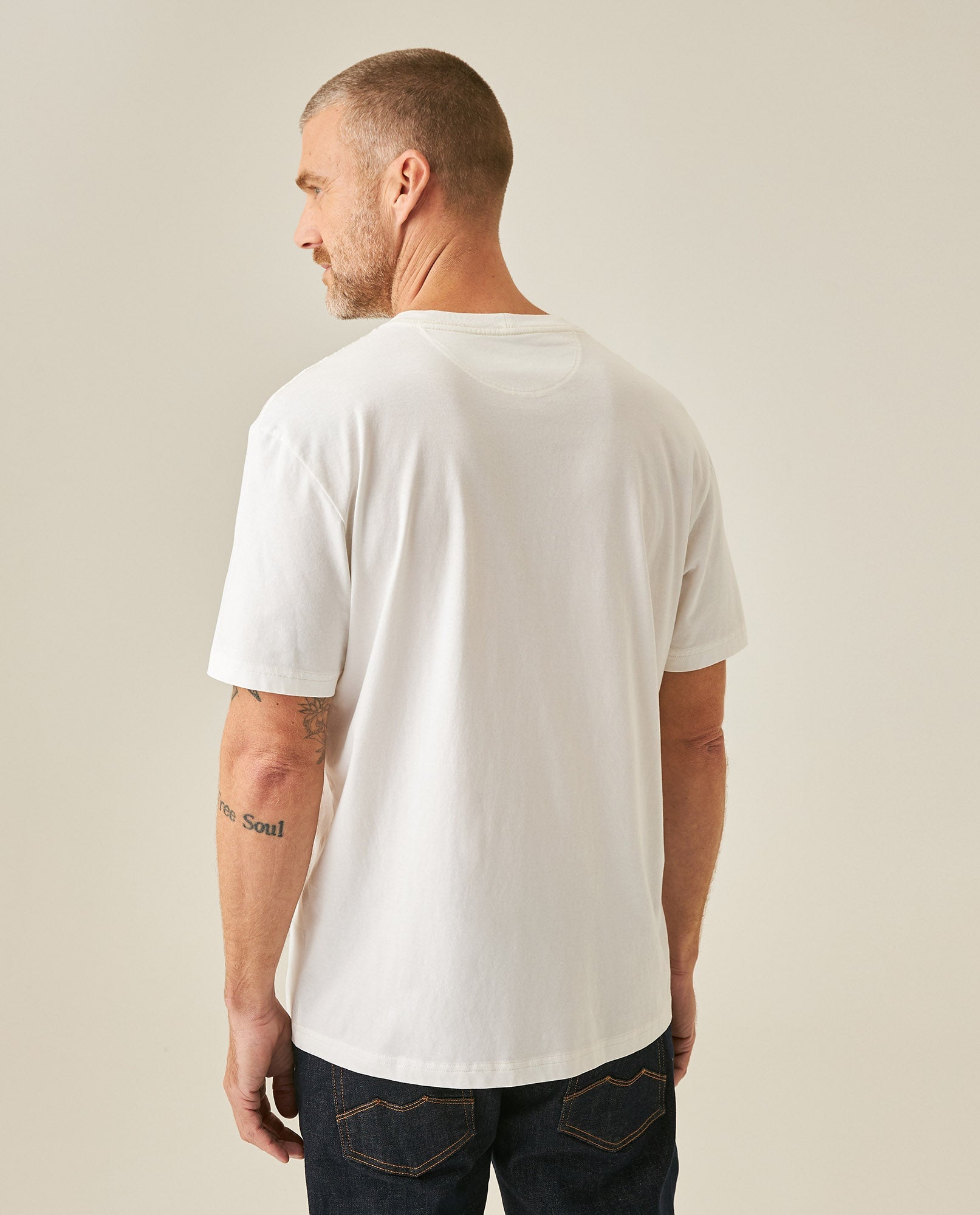 Mens Rodeo T-Shirt Slim Fit Short Sleeve Cotton Jersey Nazca Medium Weight Front Back Graphics - Raw 63_641H702_CRU110606_6