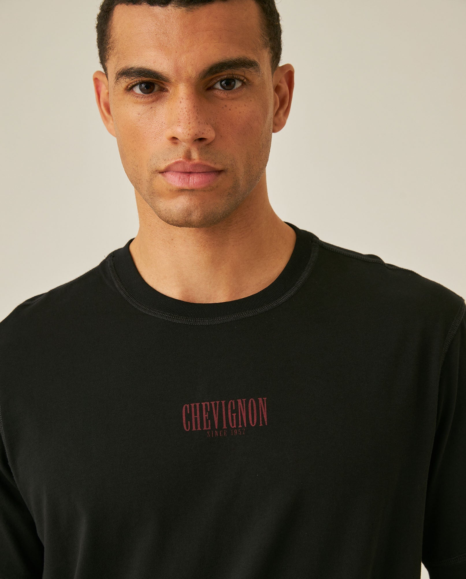 Mens Rodeo T-Shirt Classic Fit Short Sleeve Cotton Jersey Toscana Medium Weight Decorative Seams - Black 63_641H703_NEG194007_5