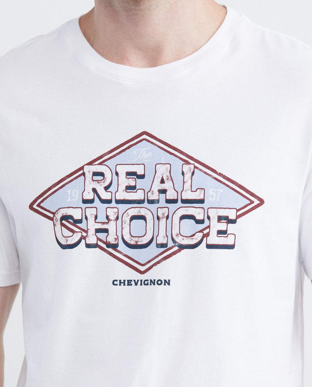 Men's Slim Fit-T-shirts - Off-White - 3