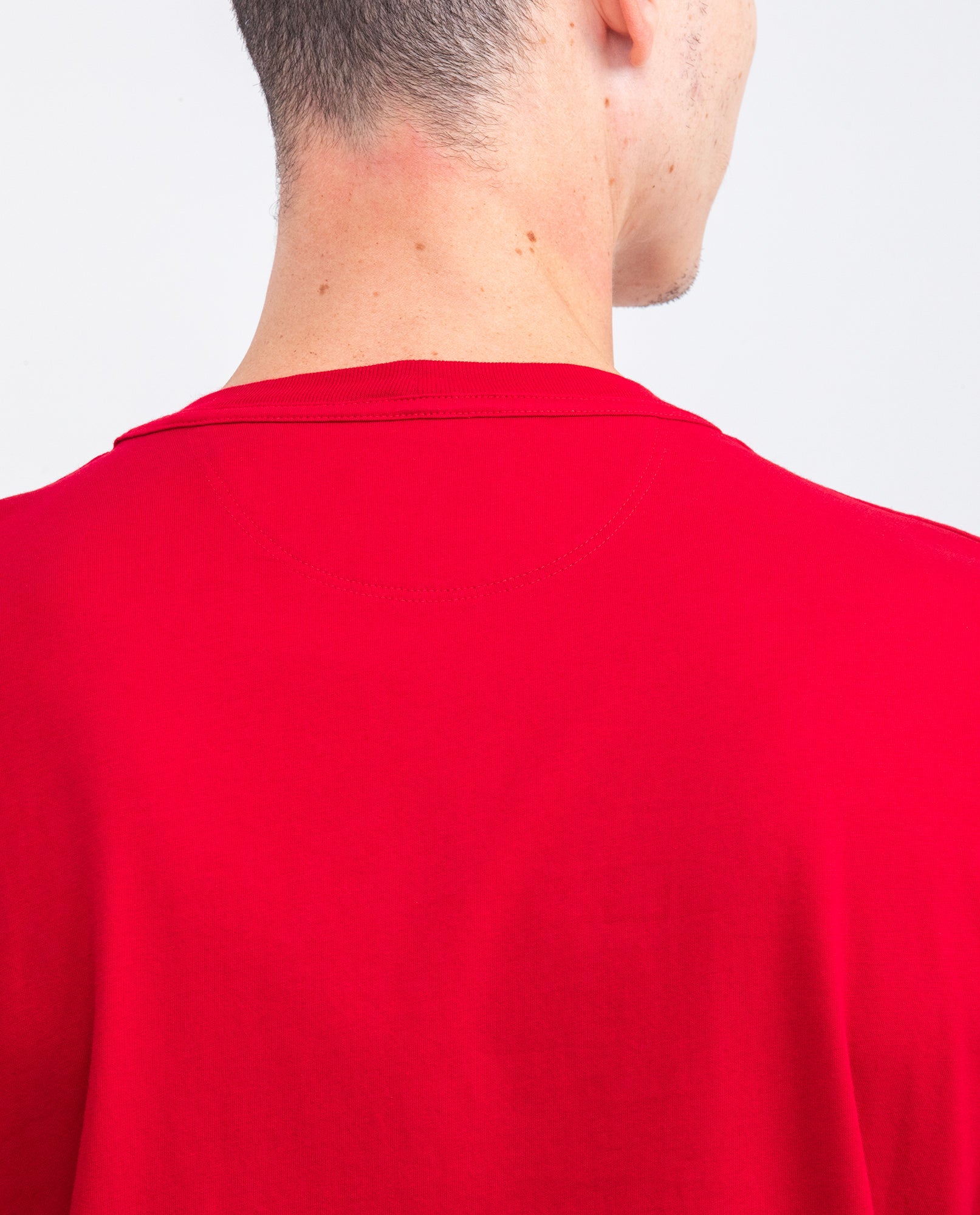 Men's Slim Fit Racing T-Shirt Racing Flags Graphic Red Shoulder Details 100% Cotton - 6