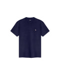 Men's Slim Fit Crew Neck T-shirt in Cotton Stretch Blend, Navigate - 1