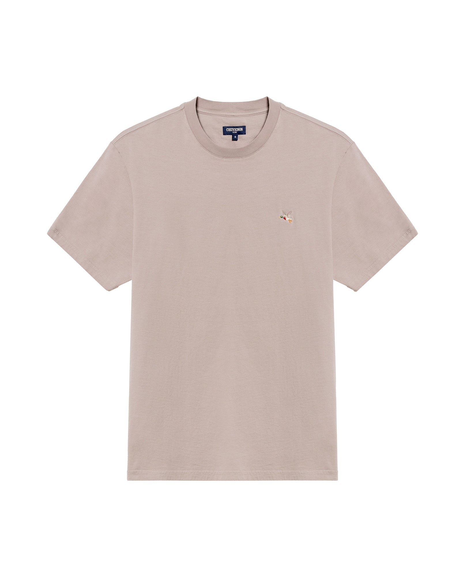 Men's Slim Fit Crew Neck T-shirt in Cotton Stretch Blend, Navigate - 1