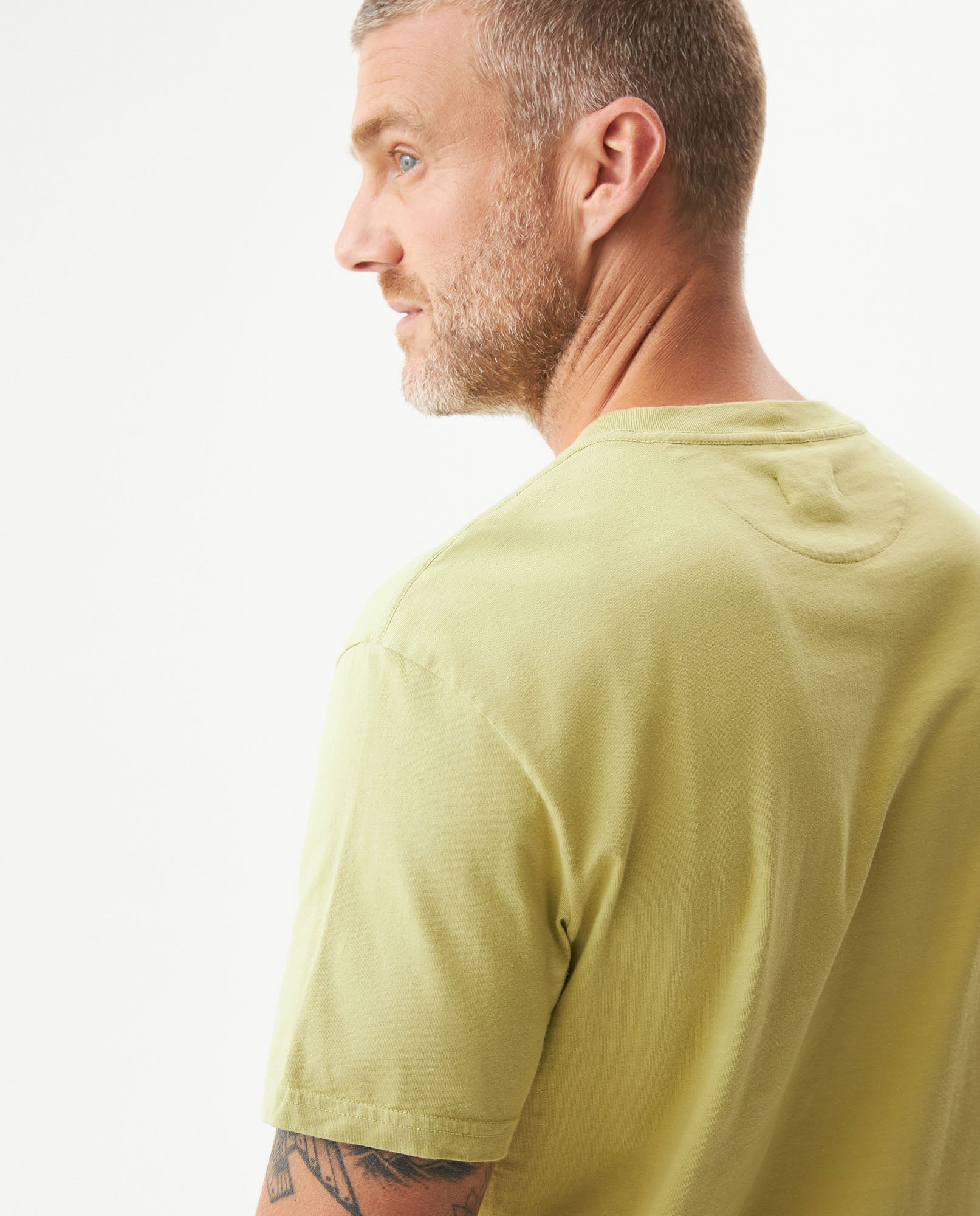 Men's Slim Fit Crew Neck T-shirt in Cotton Stretch Blend, Navigate - 6