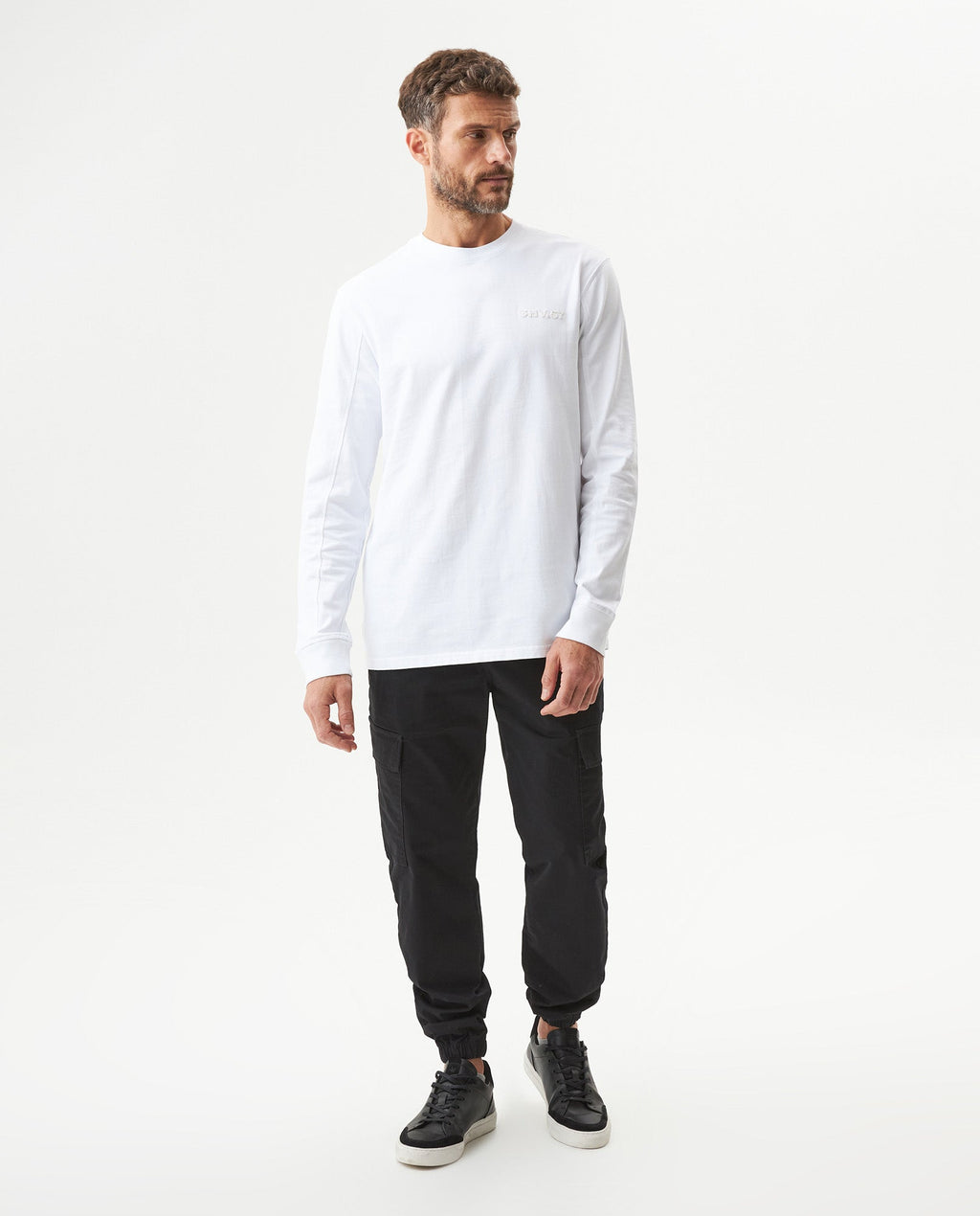 Men's Classic Fit Long Sleeve T-shirt in Cotton, Voyage - 3