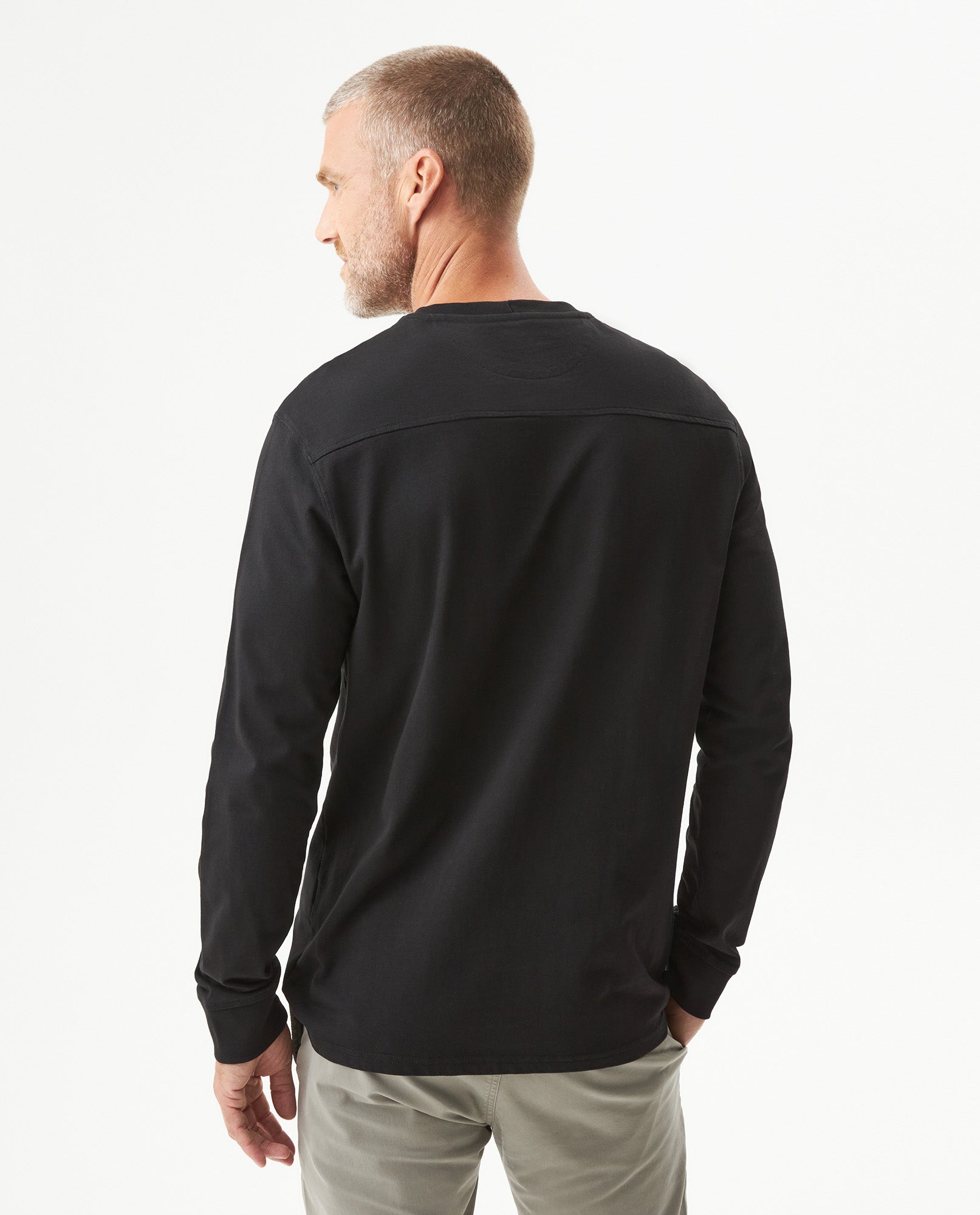 Men's Classic Fit Long Sleeve T-shirt in Cotton, Voyage - 5