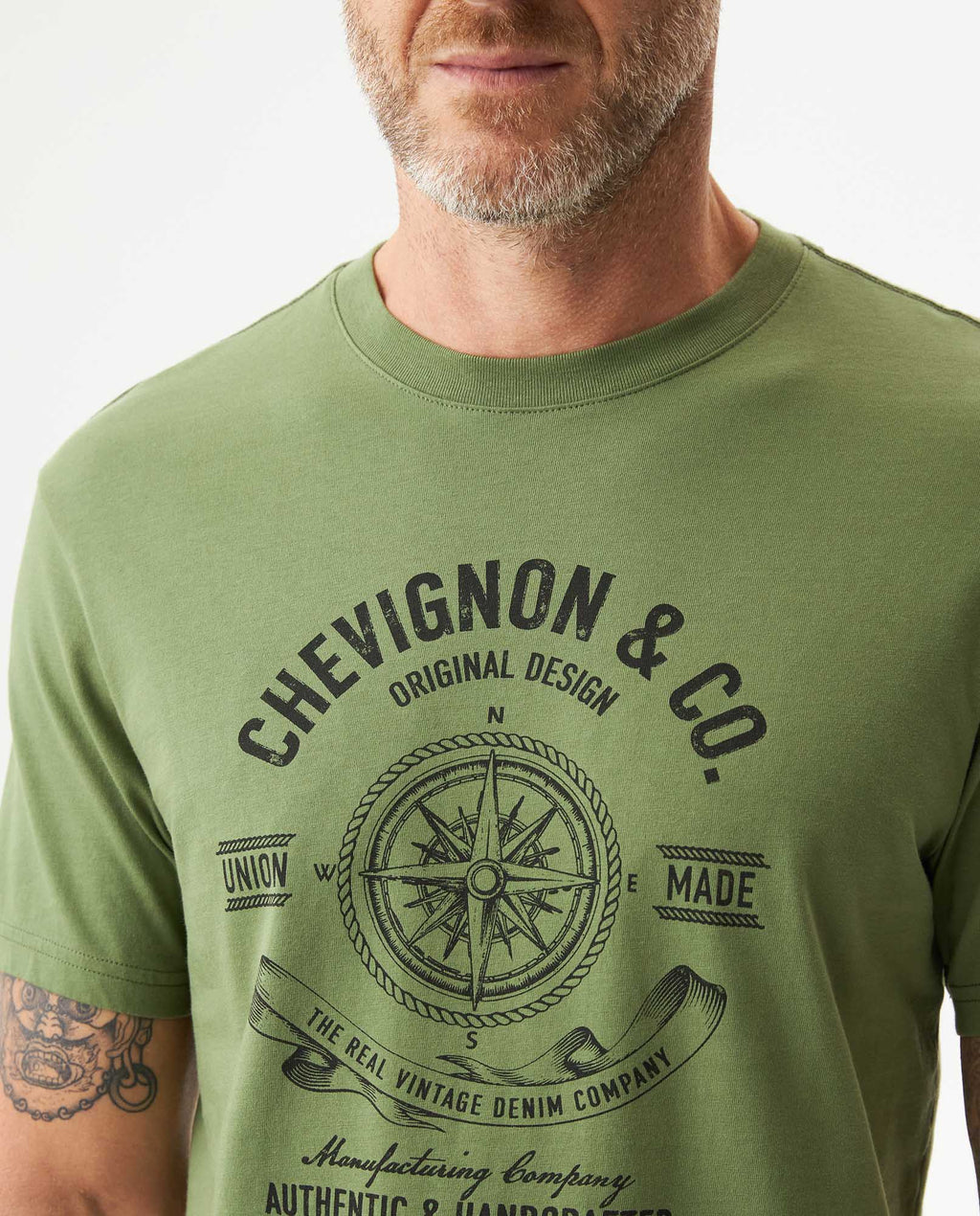 Men's Graphic Slim Fit T-shirt in Cotton, Harbor - 4