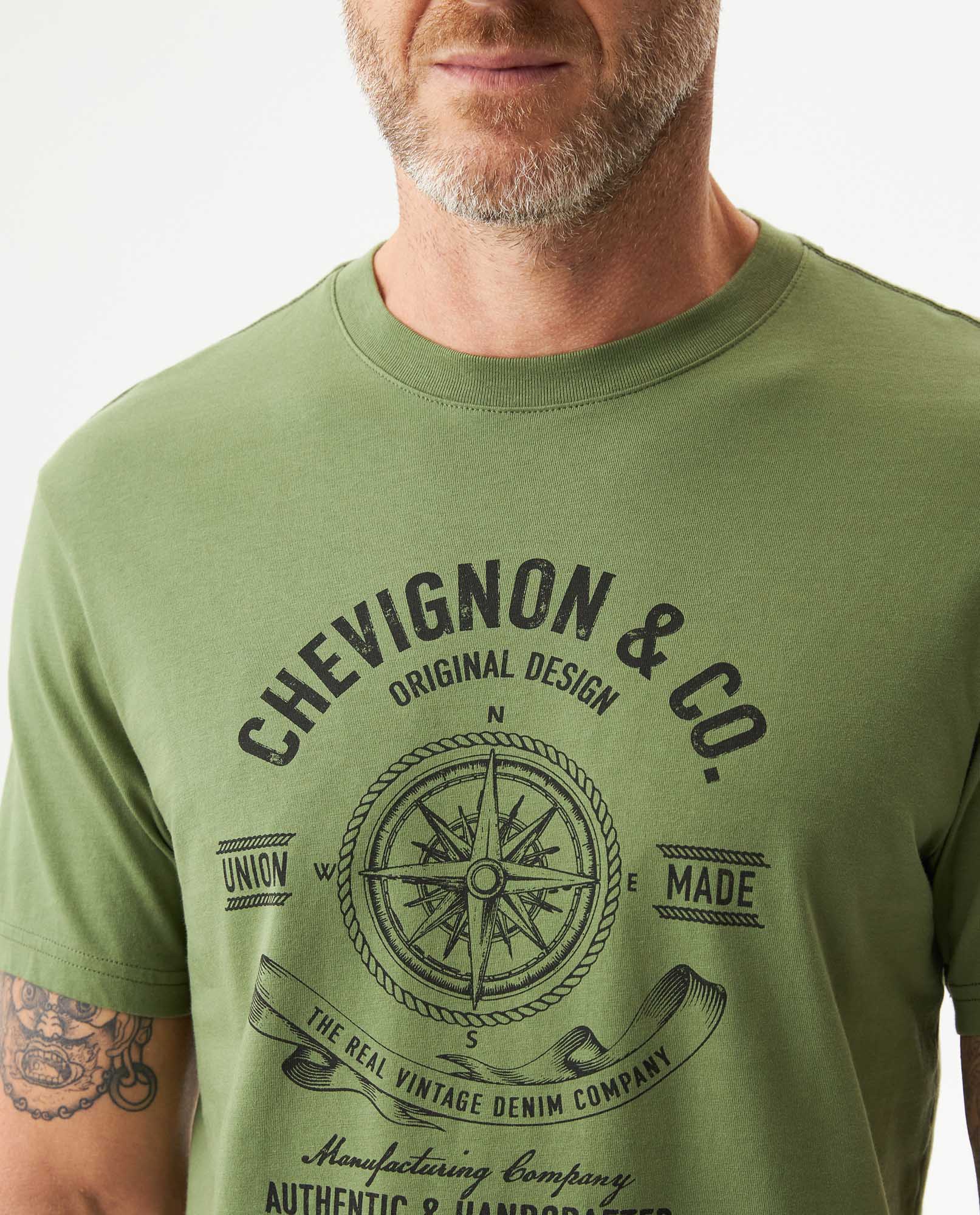 Men's Graphic Slim Fit T-shirt in Cotton, Harbor - 4