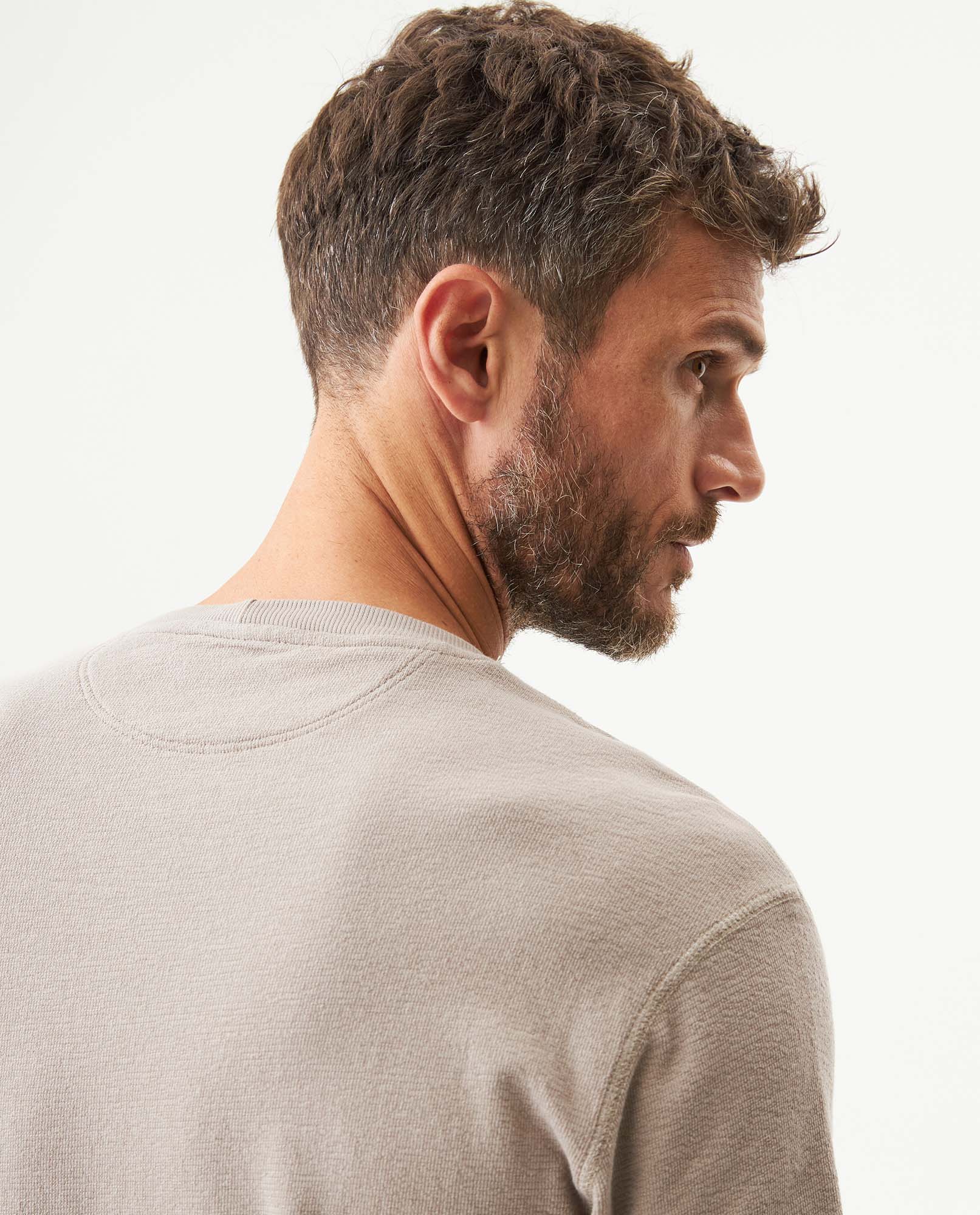 Men's Slim Fit Textured T-shirt in Cotton, Seafarer - 6