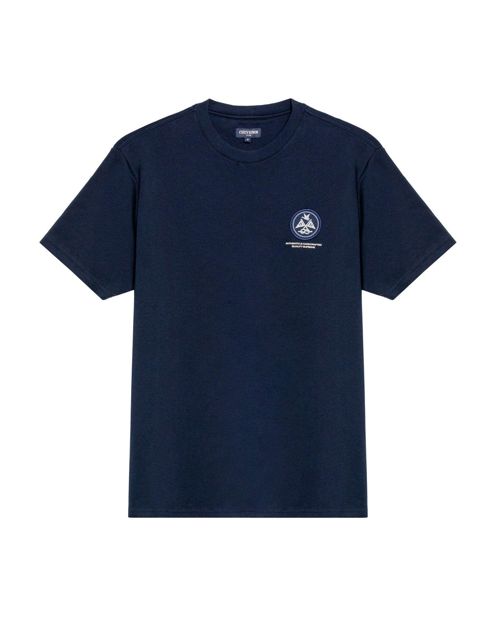 Men's Slim Fit Short Sleeve T-shirt in Cotton, Sailor - 1