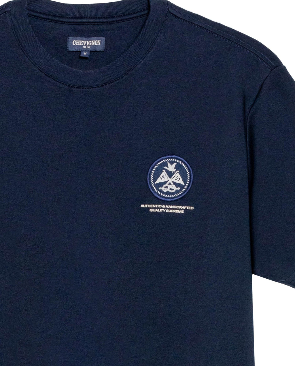 Men's Slim Fit Short Sleeve T-shirt in Cotton, Sailor - 7