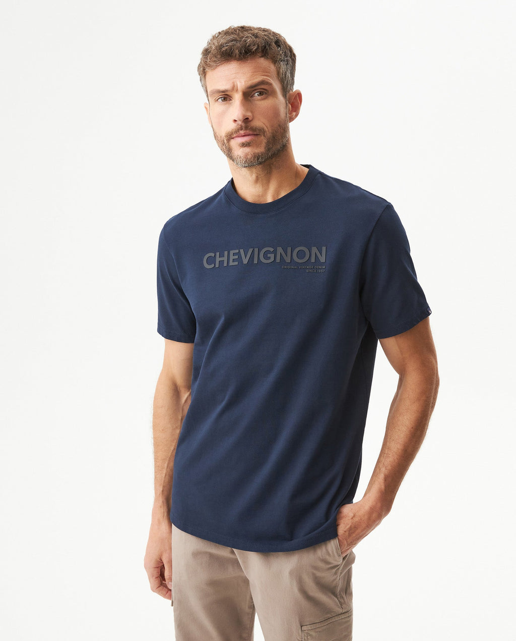 Men's Classic Fit Short Sleeve T-shirt in Cotton, Windward - 2