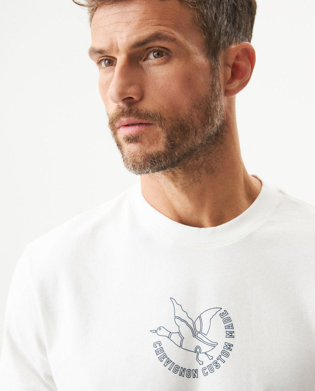 Men's Classic Fit Short Sleeve T-shirt in Cotton Stretch Blend, Jetty - 4