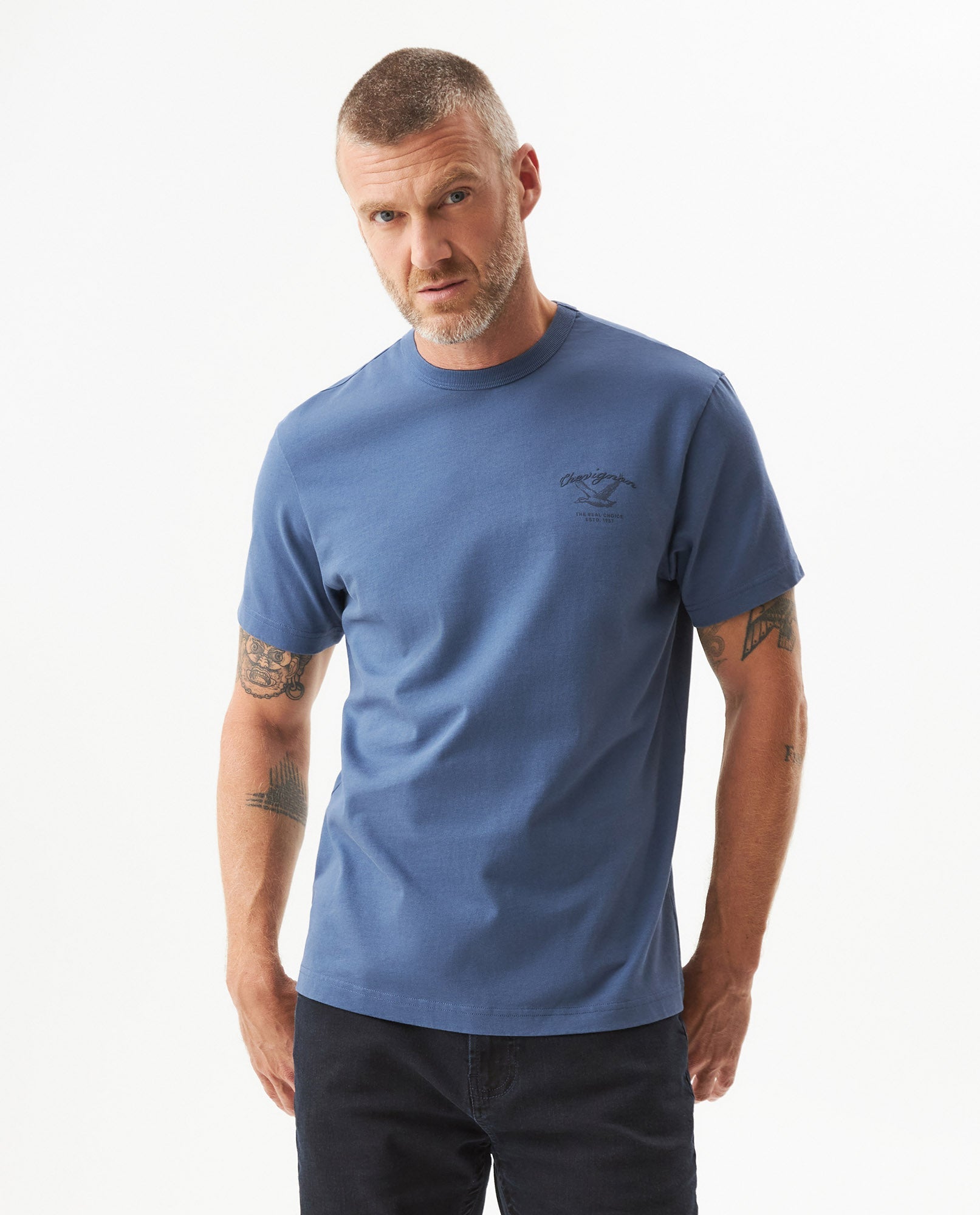 Men's Classic Fit T-shirt in Cotton, Boatyard - 2