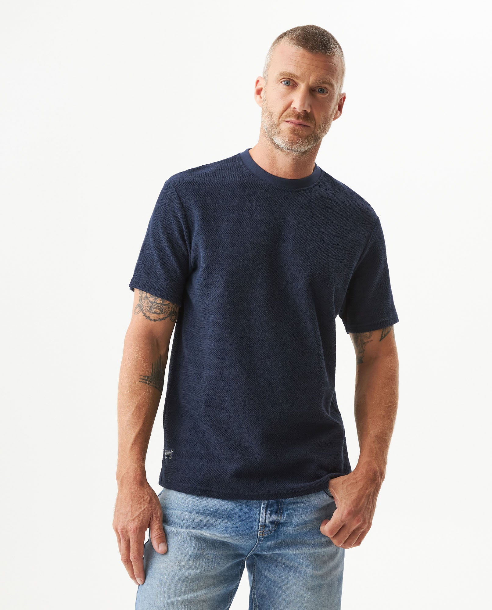 Men's Classic Fit T-shirt in Cotton Stretch Blend, Seaport - 2