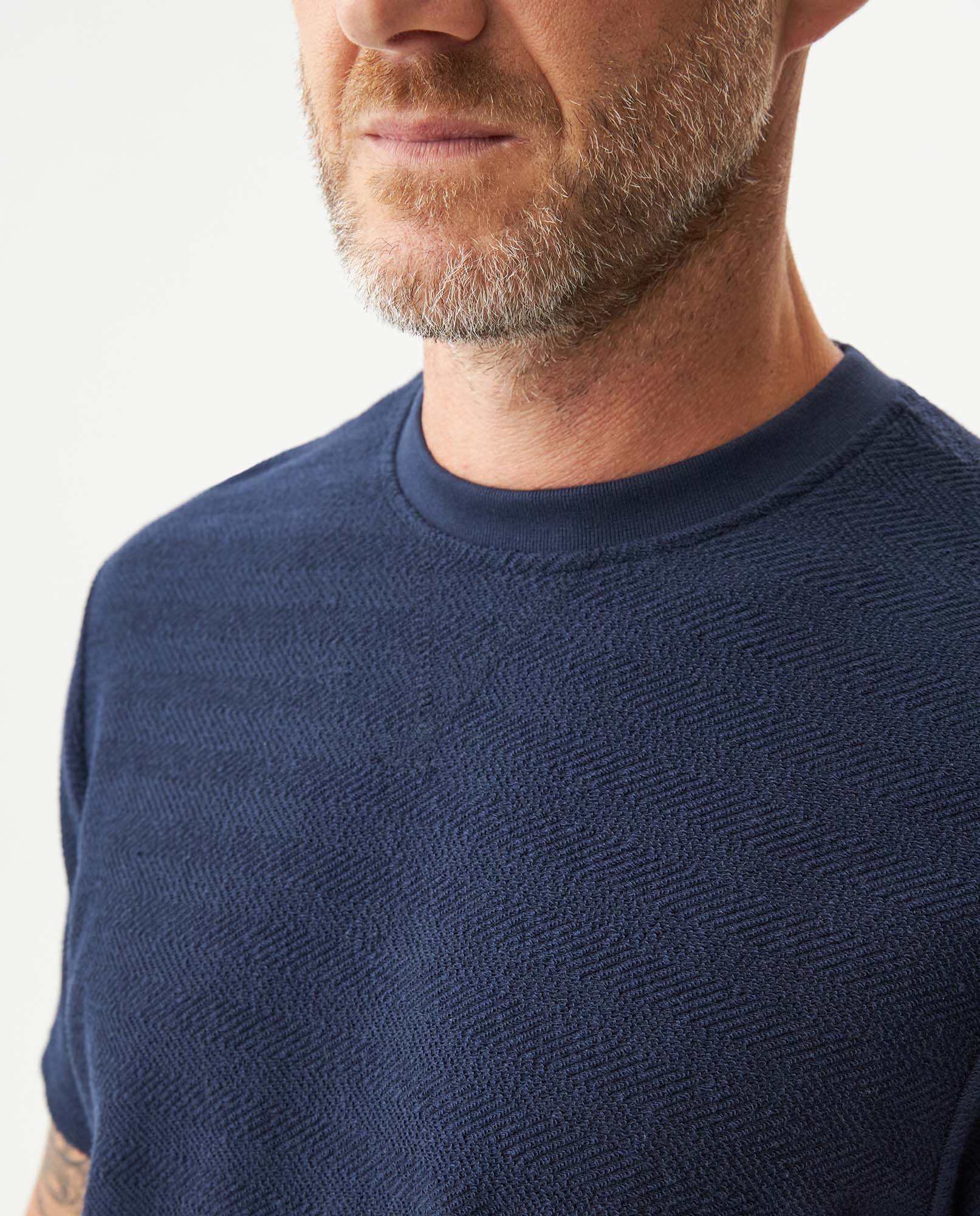 Men's Classic Fit T-shirt in Cotton Stretch Blend, Seaport - 4