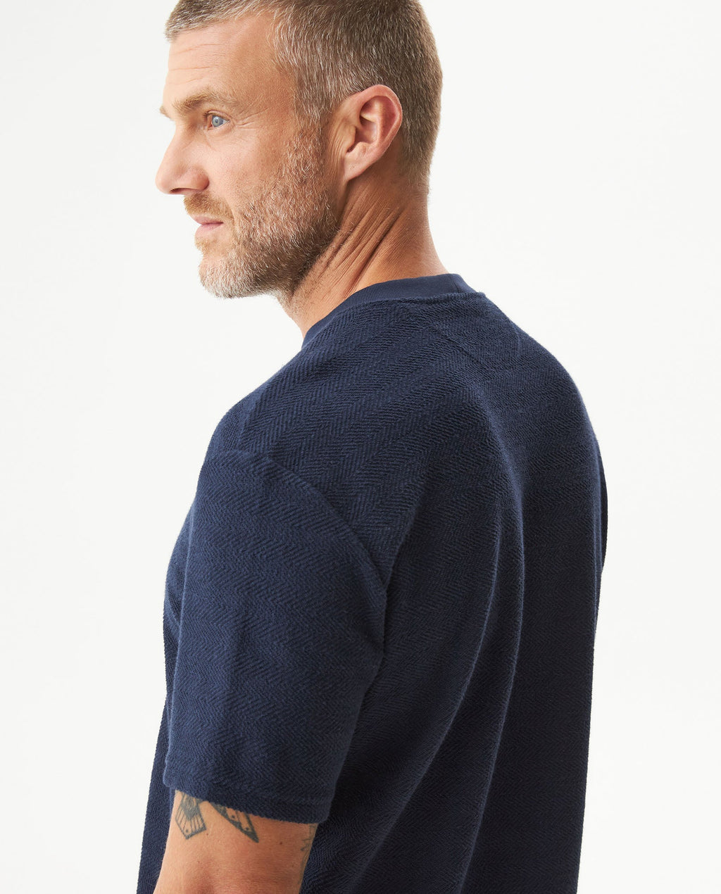 Men's Classic Fit T-shirt in Cotton Stretch Blend, Seaport - 6