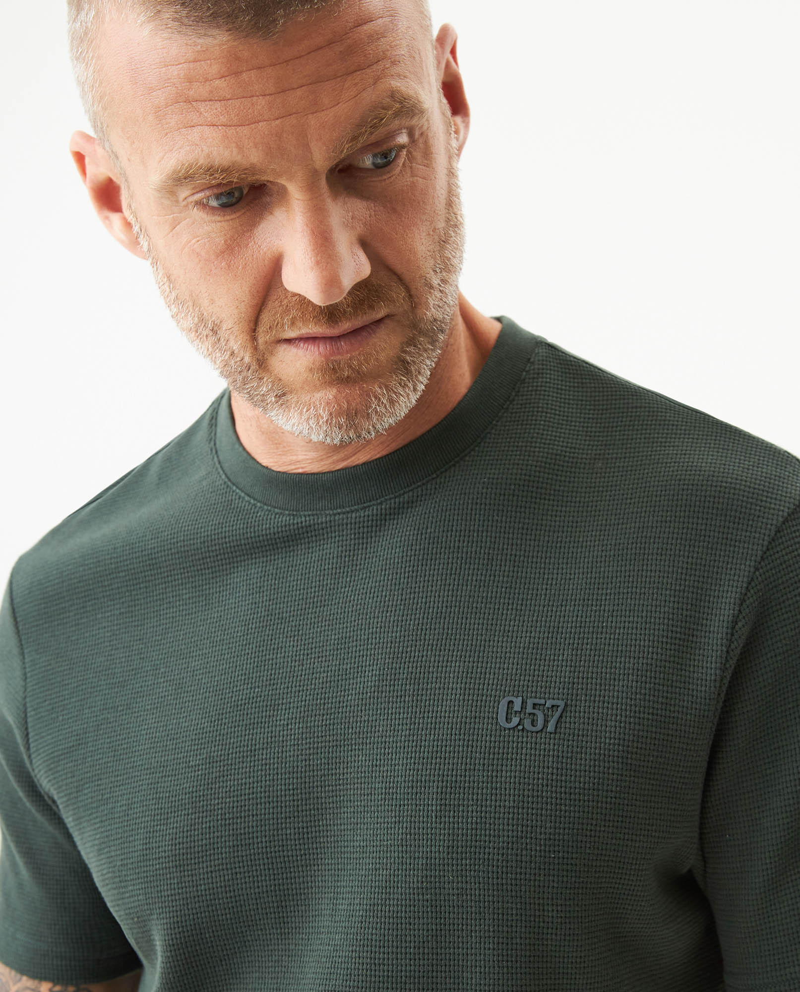 Men's Slim Fit Short Sleeve T-shirt in Cotton-Polyester Blend, Plaza - 4