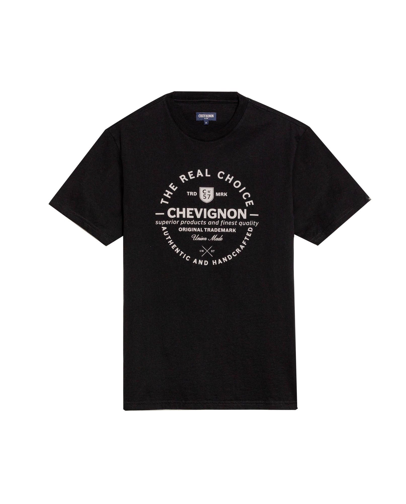 Men's Slim Fit Short Sleeve T-shirt in Cotton, Festive - 1
