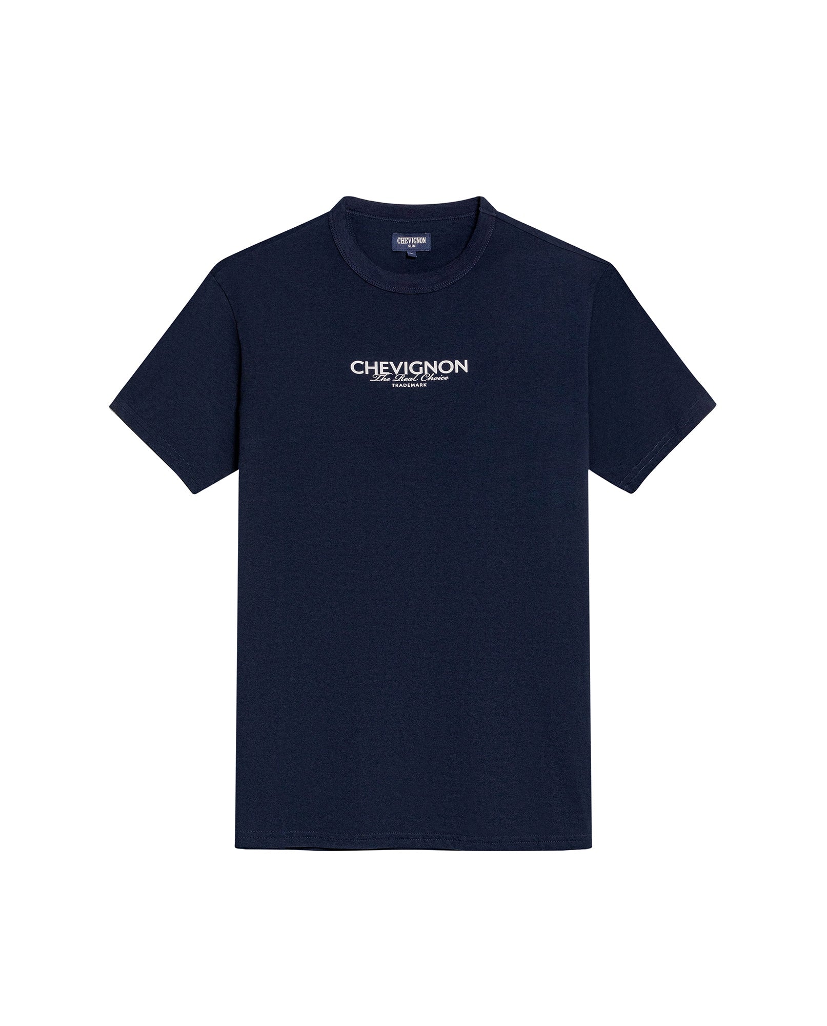 Men's Slim Fit Typographic Graphic T-shirt in Cotton, Seafront - 1