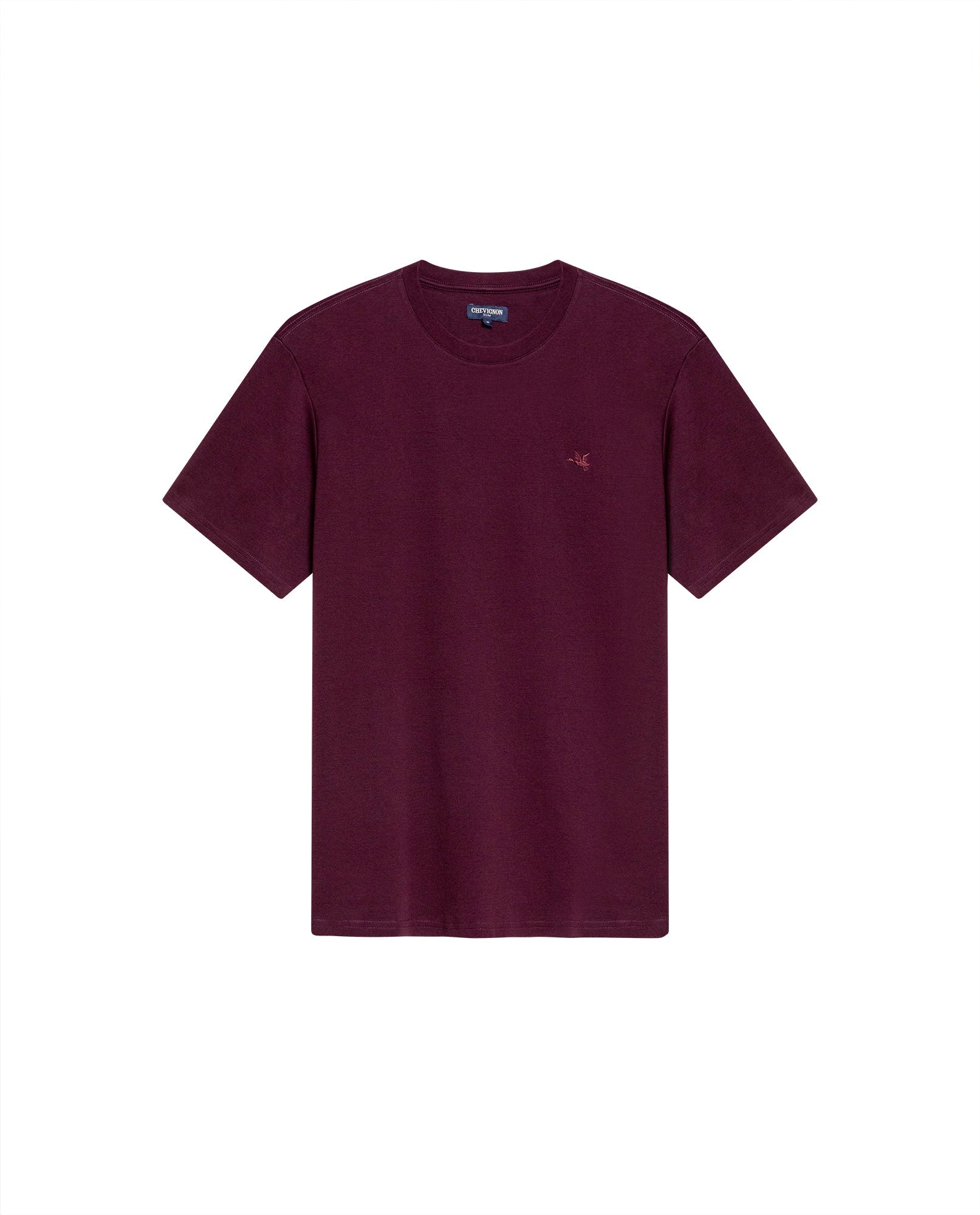 Men's Embroidered Slim Fit T-shirt in Cotton, Twilight  - 1