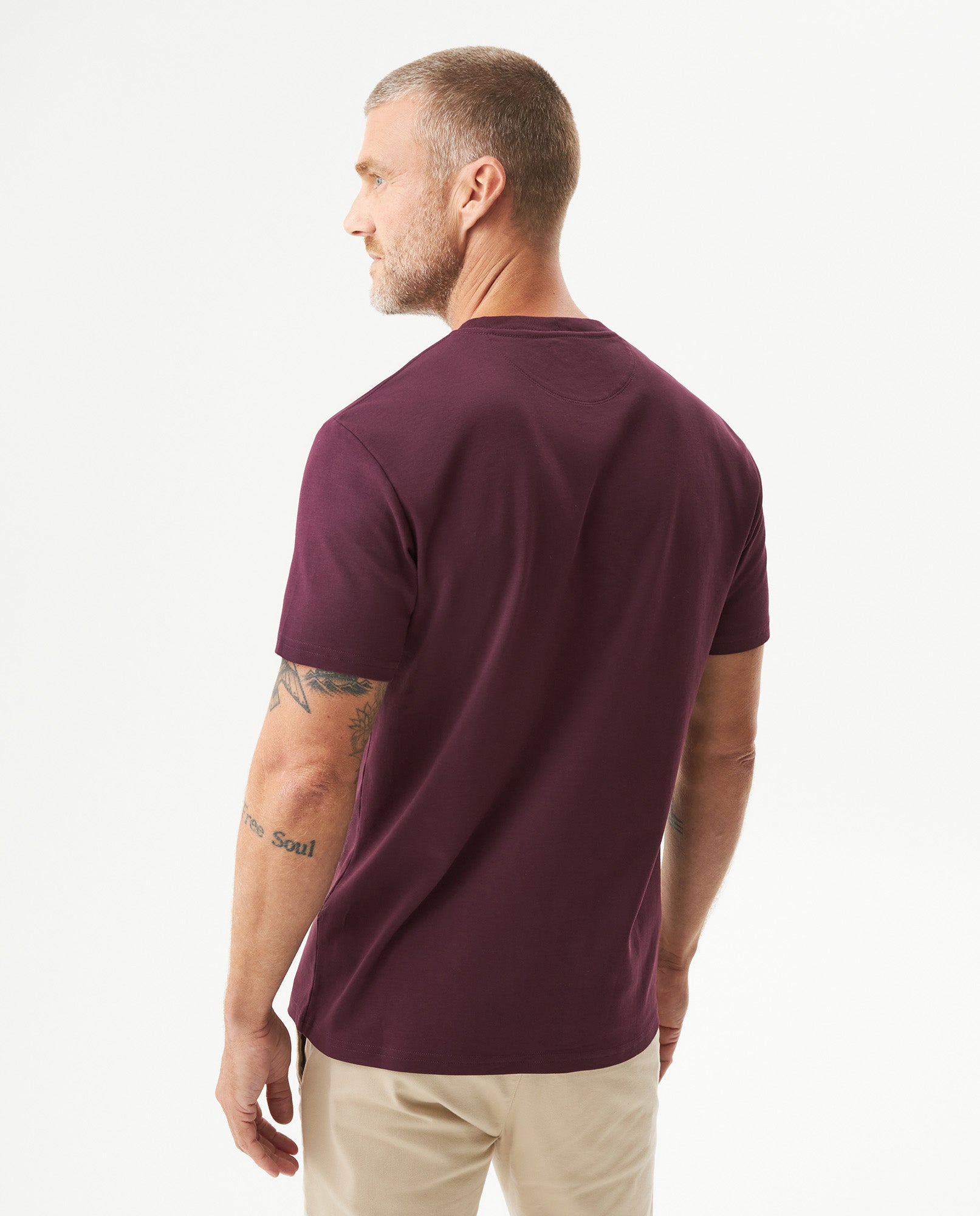 Men's Embroidered Slim Fit T-shirt in Cotton, Twilight  - 5