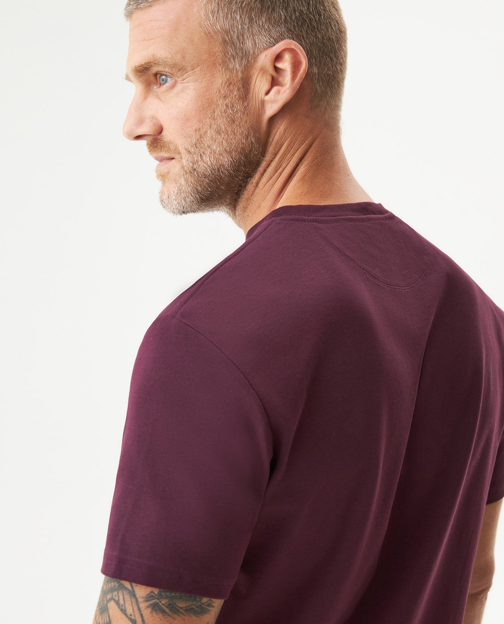 Men's Embroidered Slim Fit T-shirt in Cotton, Twilight  - 6