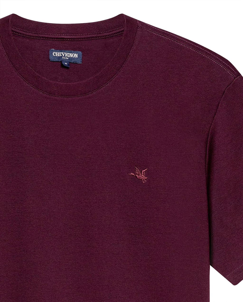 Men's Embroidered Slim Fit T-shirt in Cotton, Twilight  - 7