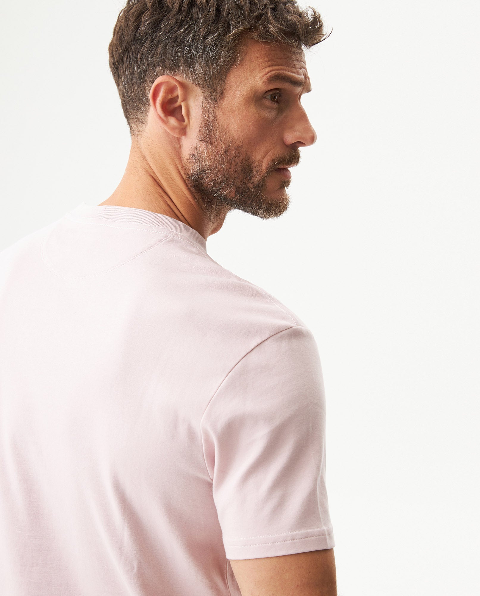 Men's Embroidered Slim Fit T-shirt in Cotton, Twilight  - 6