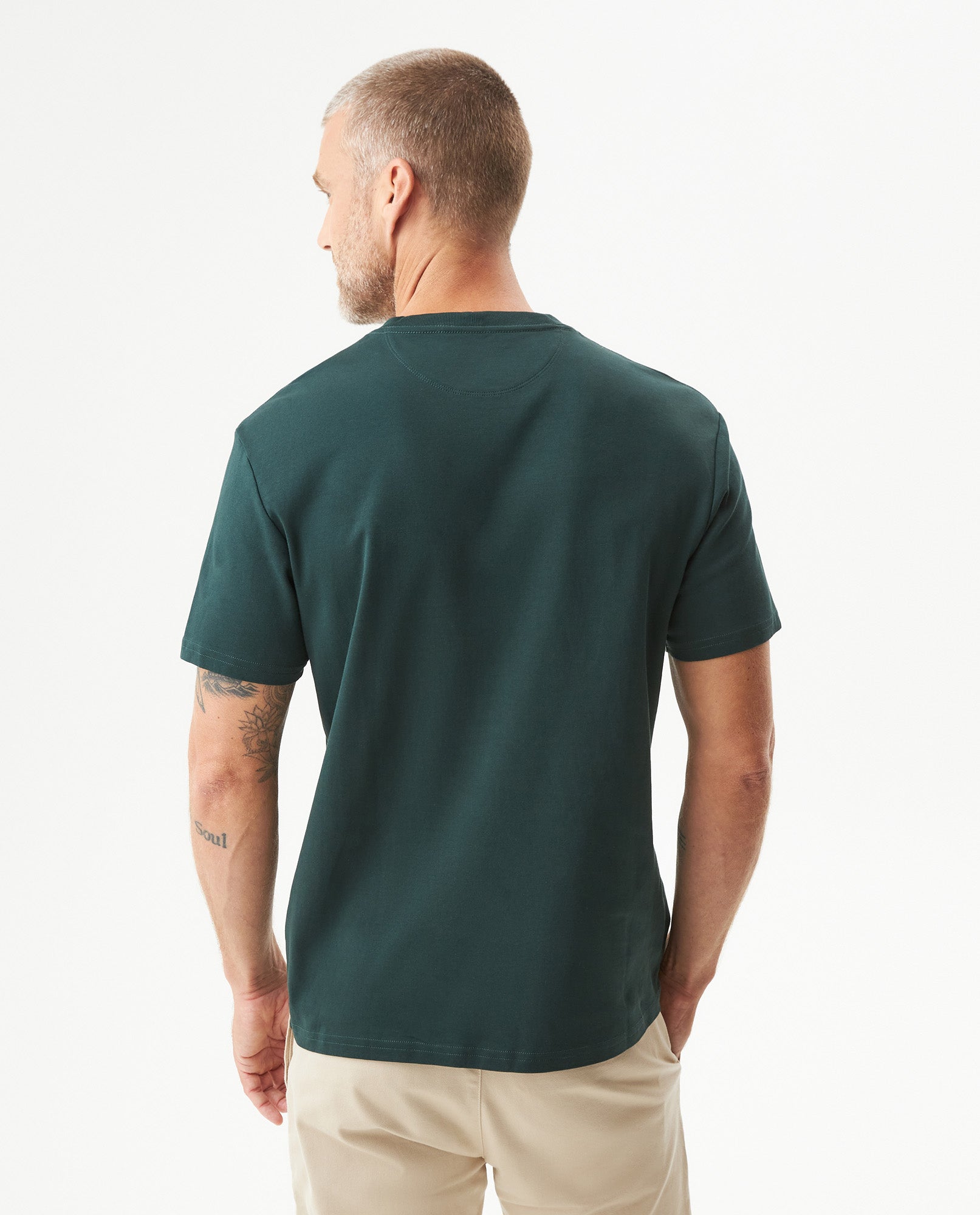 Men's Embroidered Slim Fit T-shirt in Cotton, Twilight  - 5