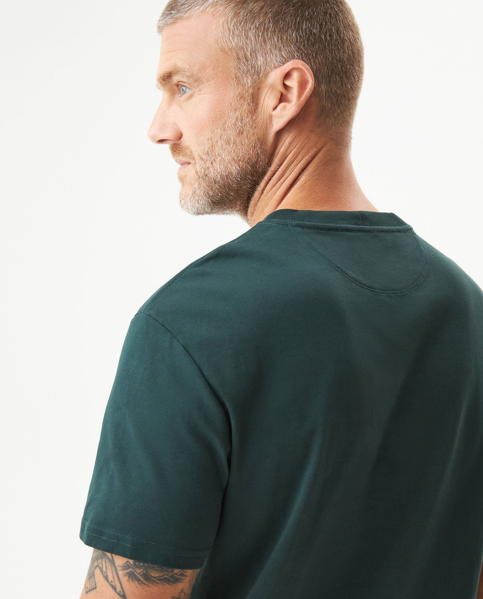 Men's Embroidered Slim Fit T-shirt in Cotton, Twilight  - 6