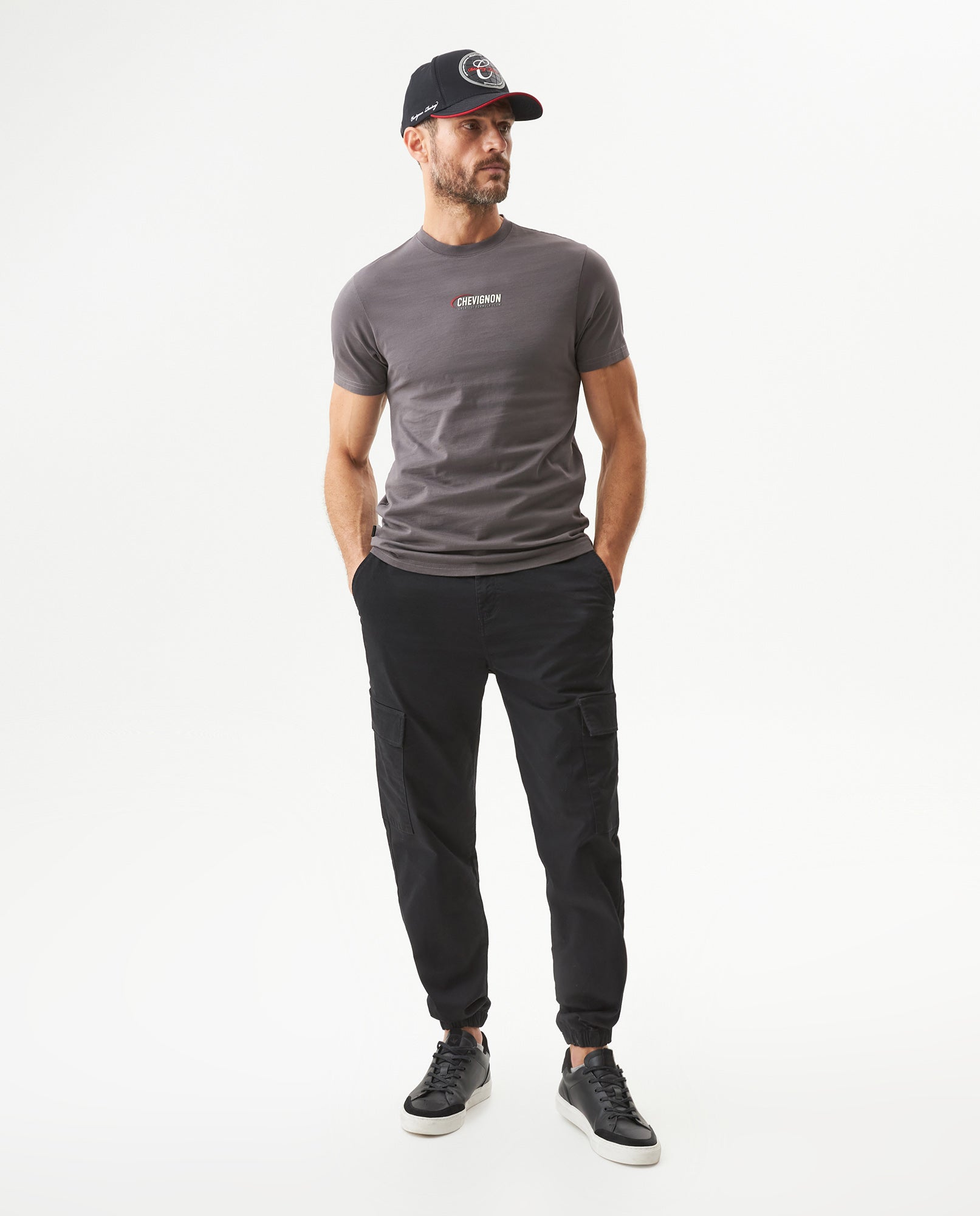 Men's Racing Slim Fit T-shirt in Cotton, Majestic - 2