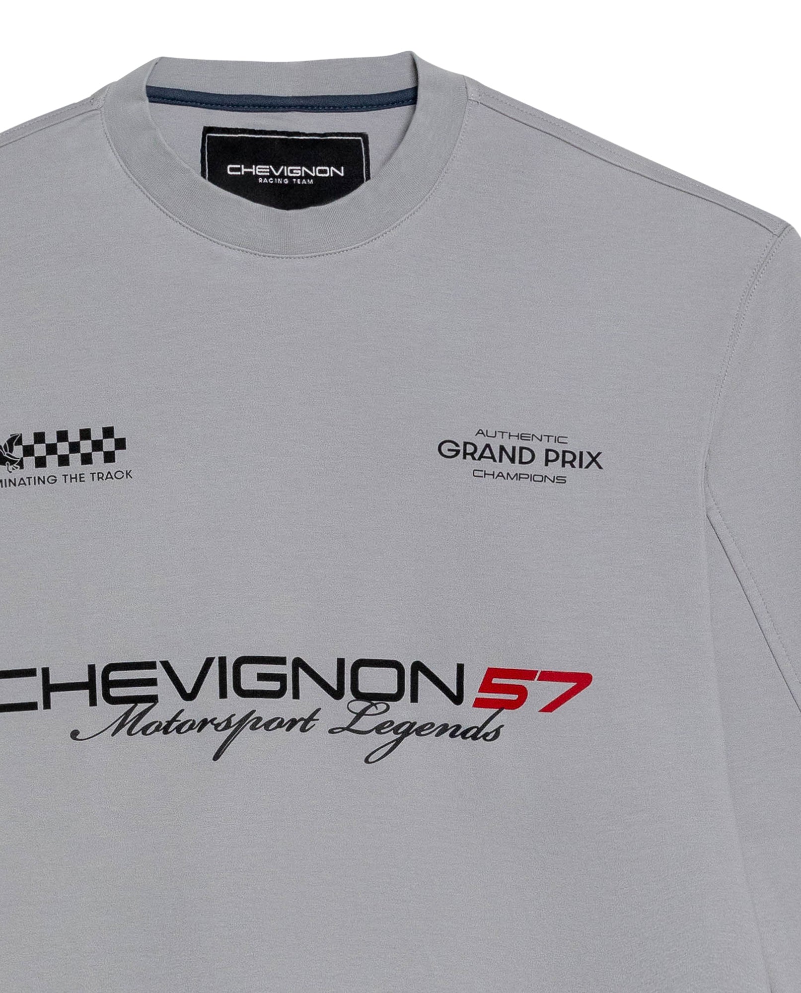 Men's Racing Long Sleeve Regular Fit T-shirt in Cotton, Compass - 7