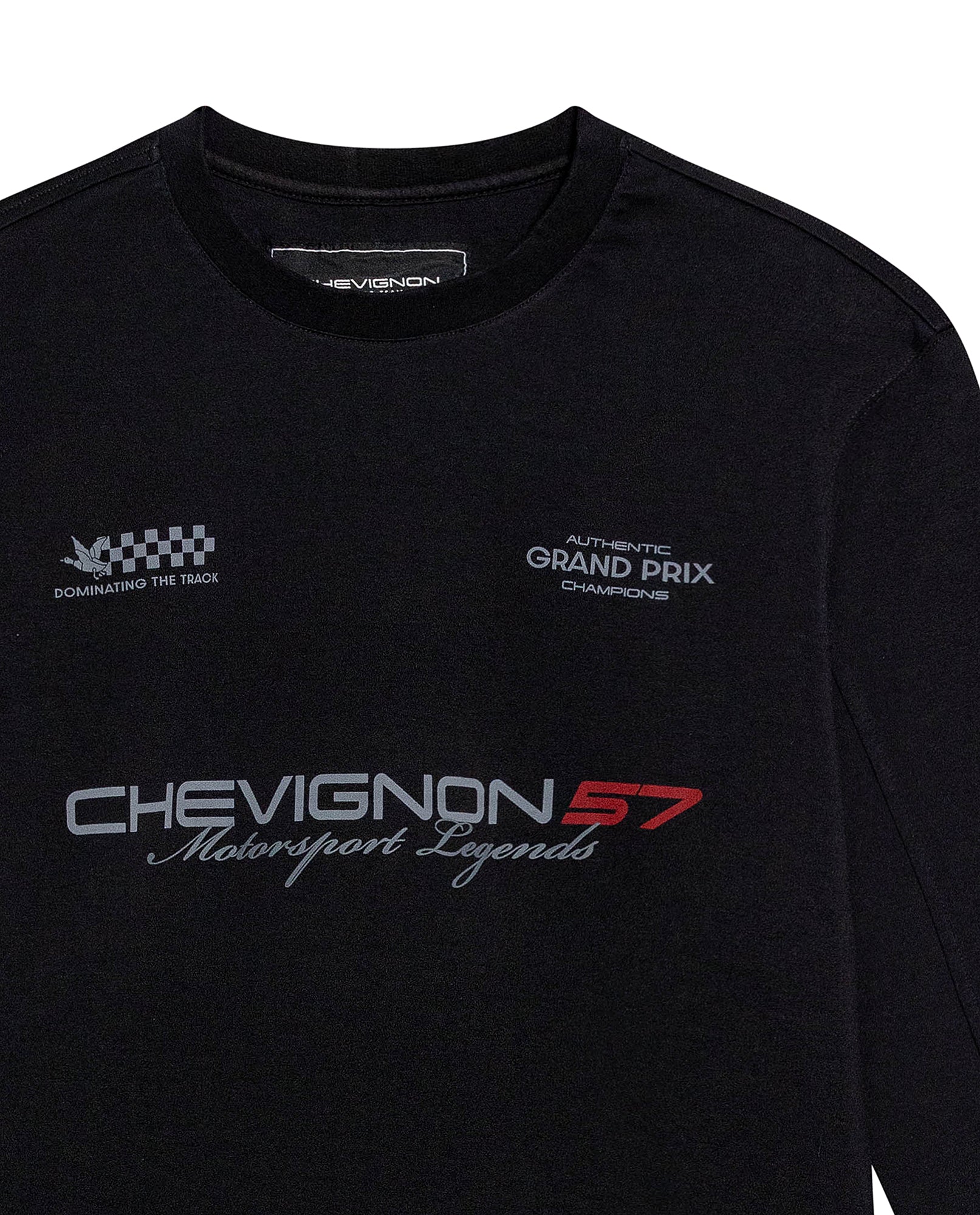 Men's Racing Long Sleeve Regular Fit T-shirt in Cotton, Compass - 7