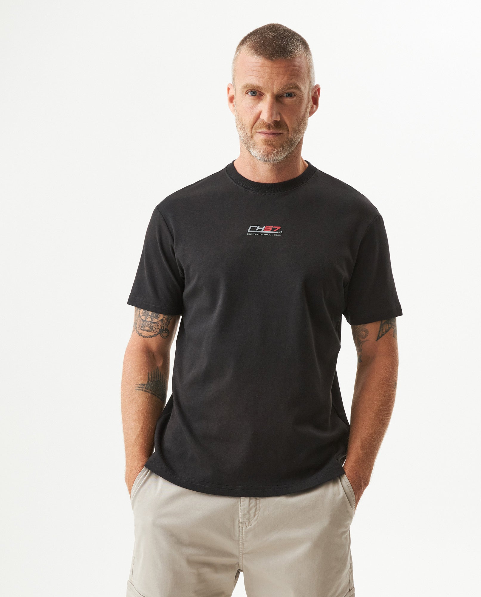 Men's Racing Graphic Slim Fit T-shirt in Cotton, Wharf - 2