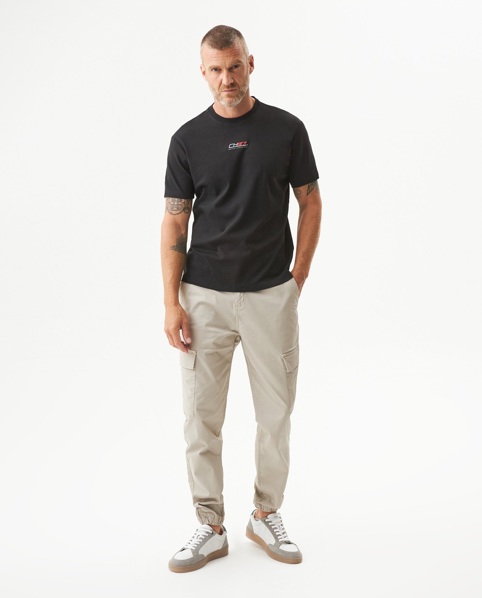 Men's Racing Graphic Slim Fit T-shirt in Cotton, Wharf - 3