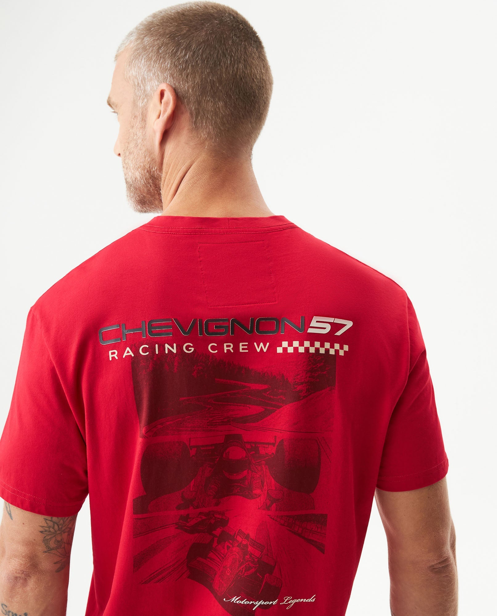 Men's Racing Graphic Classic Fit T-shirt in Cotton, Captain 63_649G904_ROJ191557_6