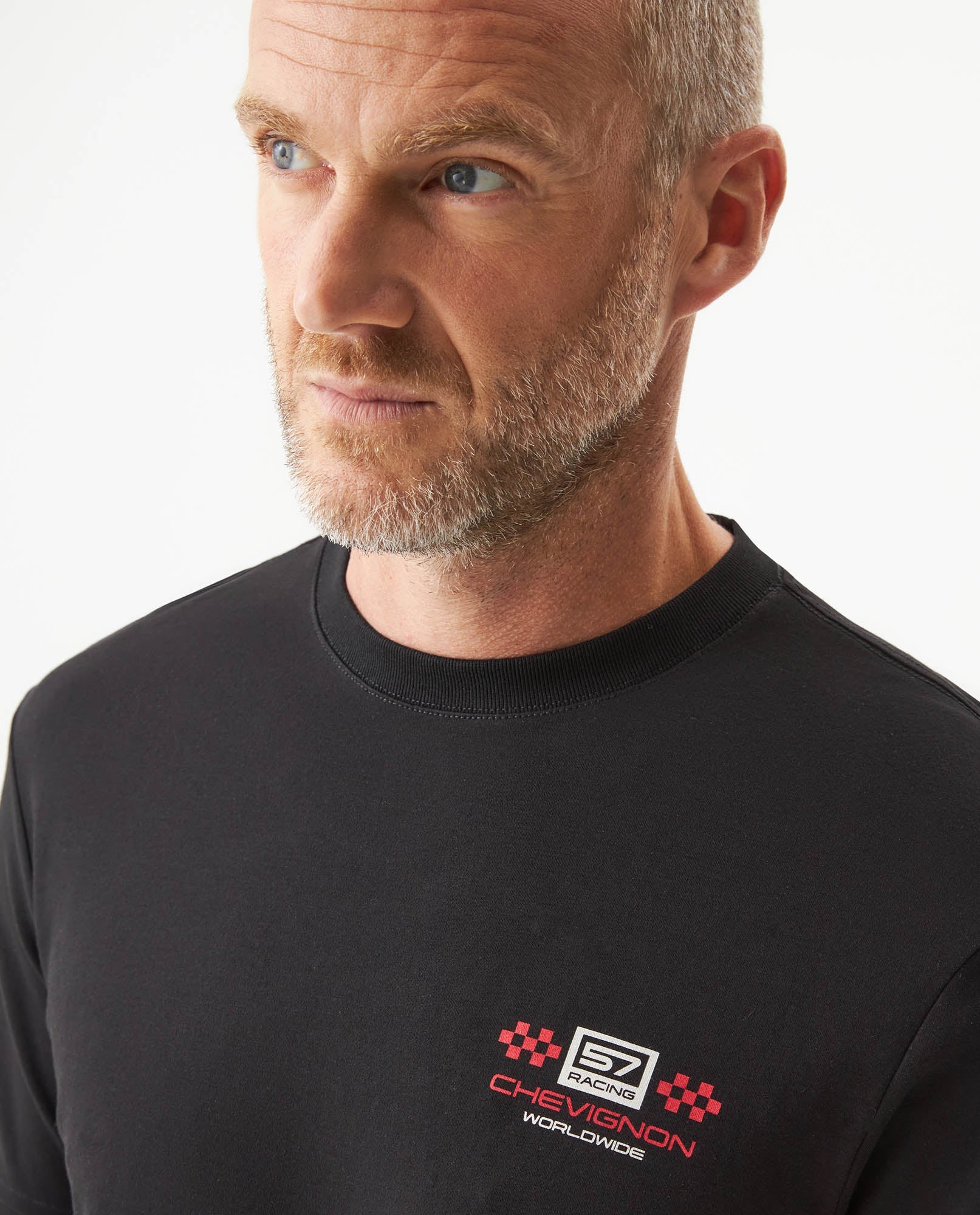 Men's Racing Slim Fit T-shirt in Cotton, Waterway - 4