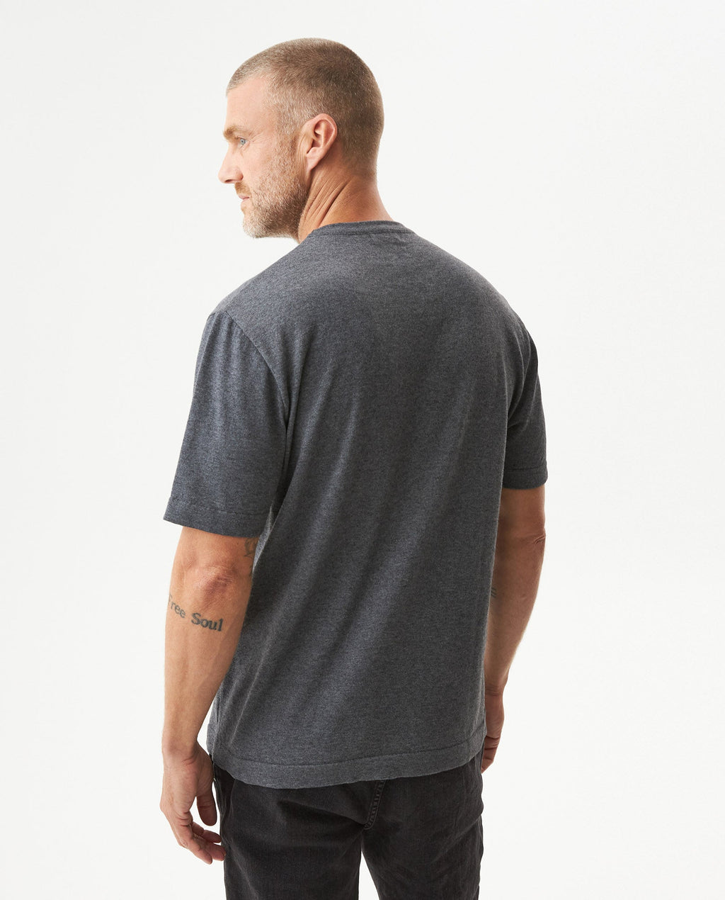 Men's Heathered Cotton Knit T-shirt, Sparkle - 5