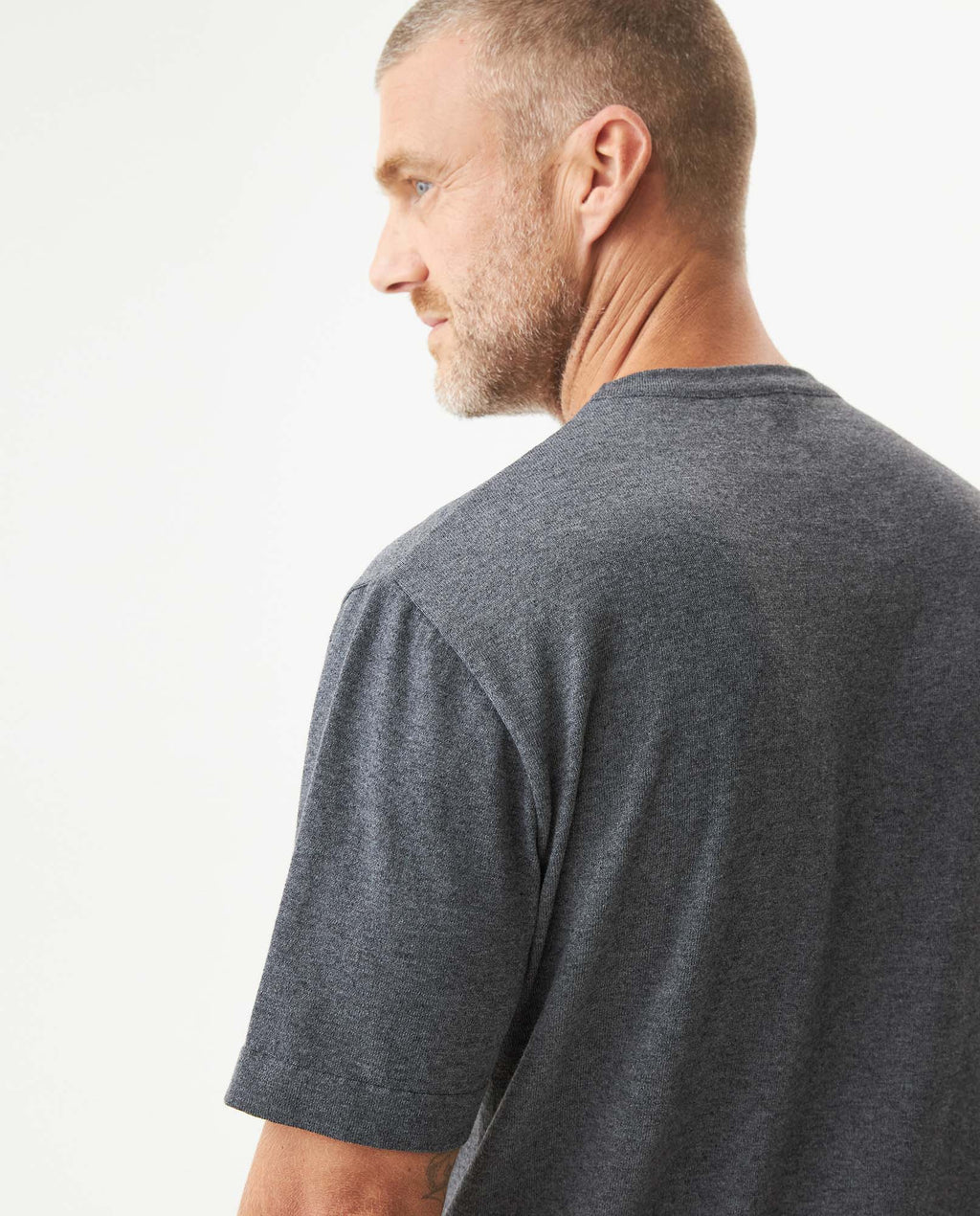 Men's Heathered Cotton Knit T-shirt, Sparkle - 6